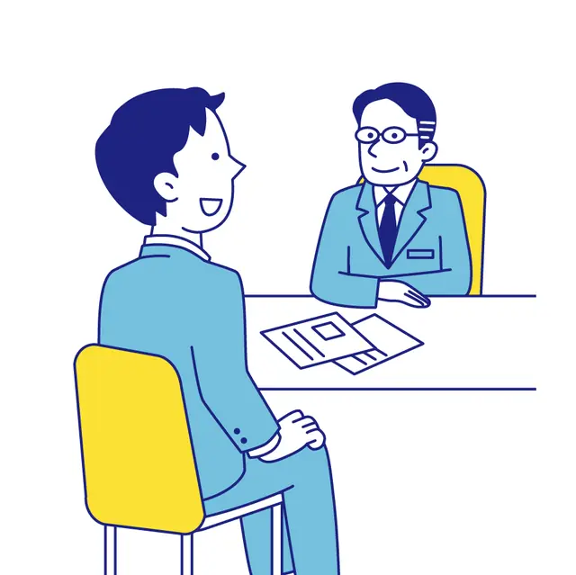 面接を受ける